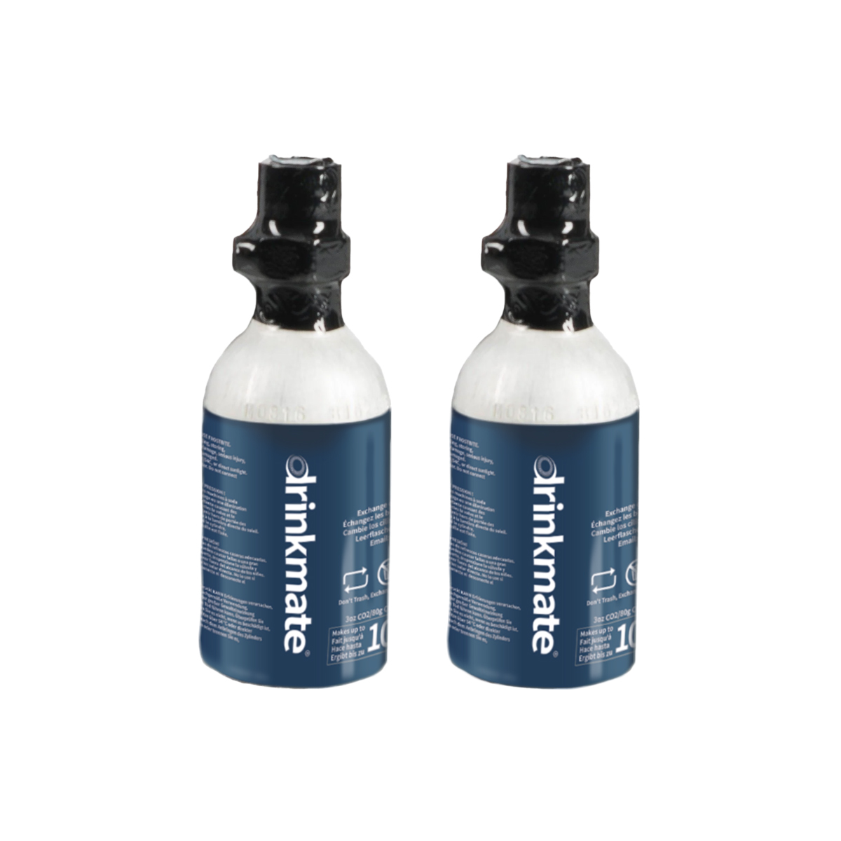 Drinkmate 10L CO2 Cylinders (3 oz) - Twin pack