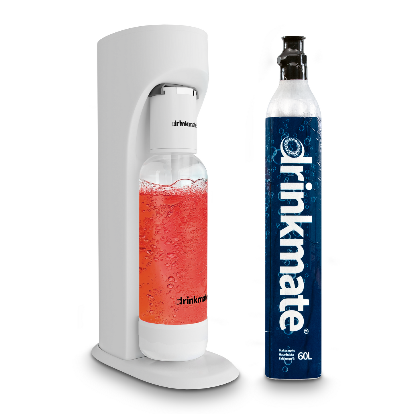 OmniFizz Sparkling Water and Soda Maker, Carbonates ANY Drink, with 60L CO2 Cylinder
