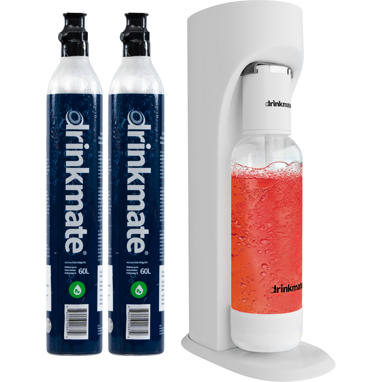 OmniFizz Sparkling Water and Soda Maker, Carbonates ANY Drink, Bubble Up Bundle