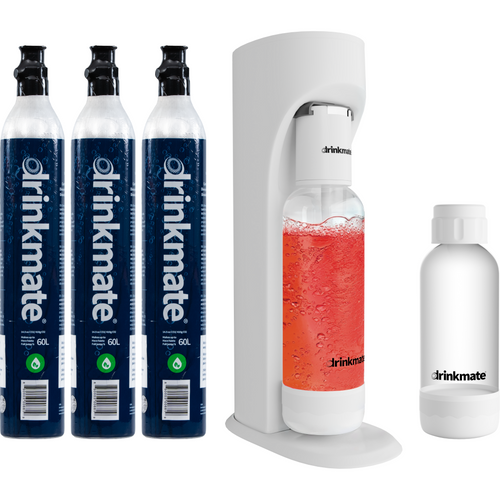 Drinkmate OmniFizz Carbonator & 2 CO2 Cylinders in Royal Red Drinkmate OmniFizz Carbonator & 2 CO2 Cylinders in Royal Red
