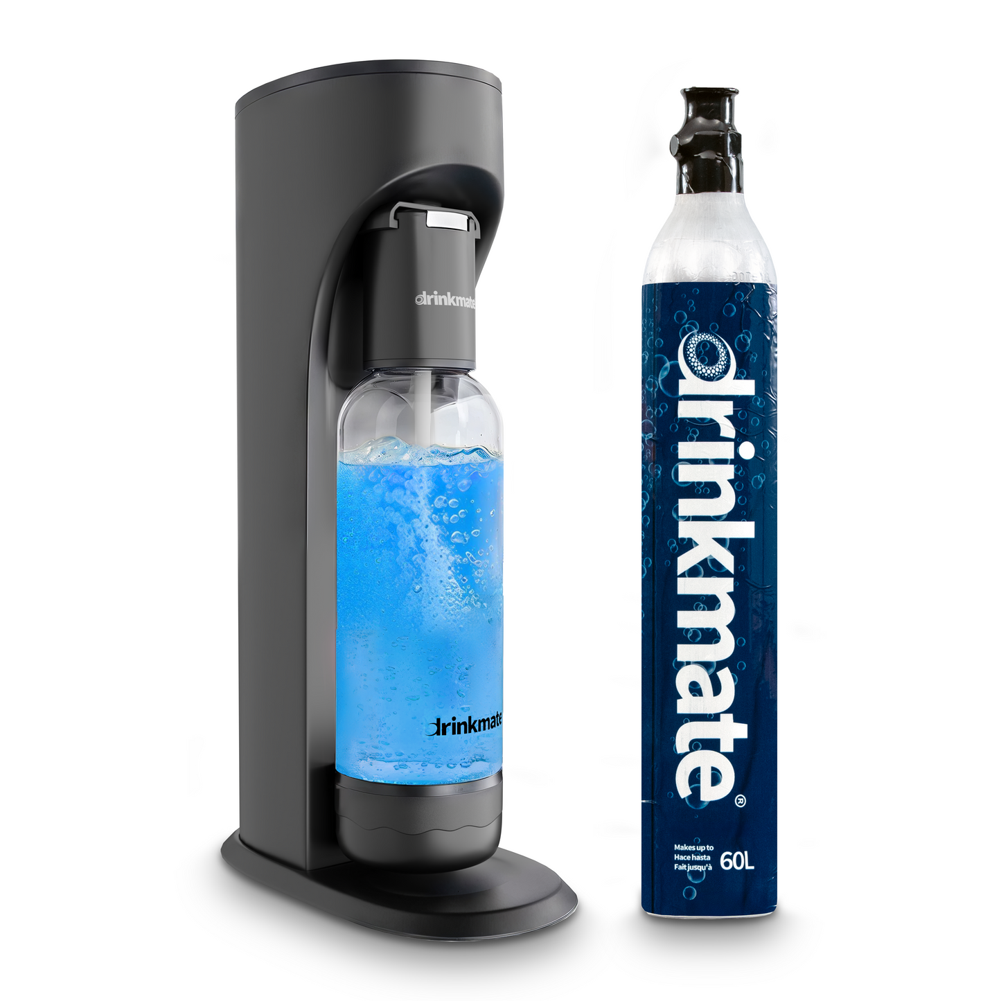 OmniFizz Sparkling Water and Soda Maker, Carbonates ANY Drink, with 60L CO2 Cylinder