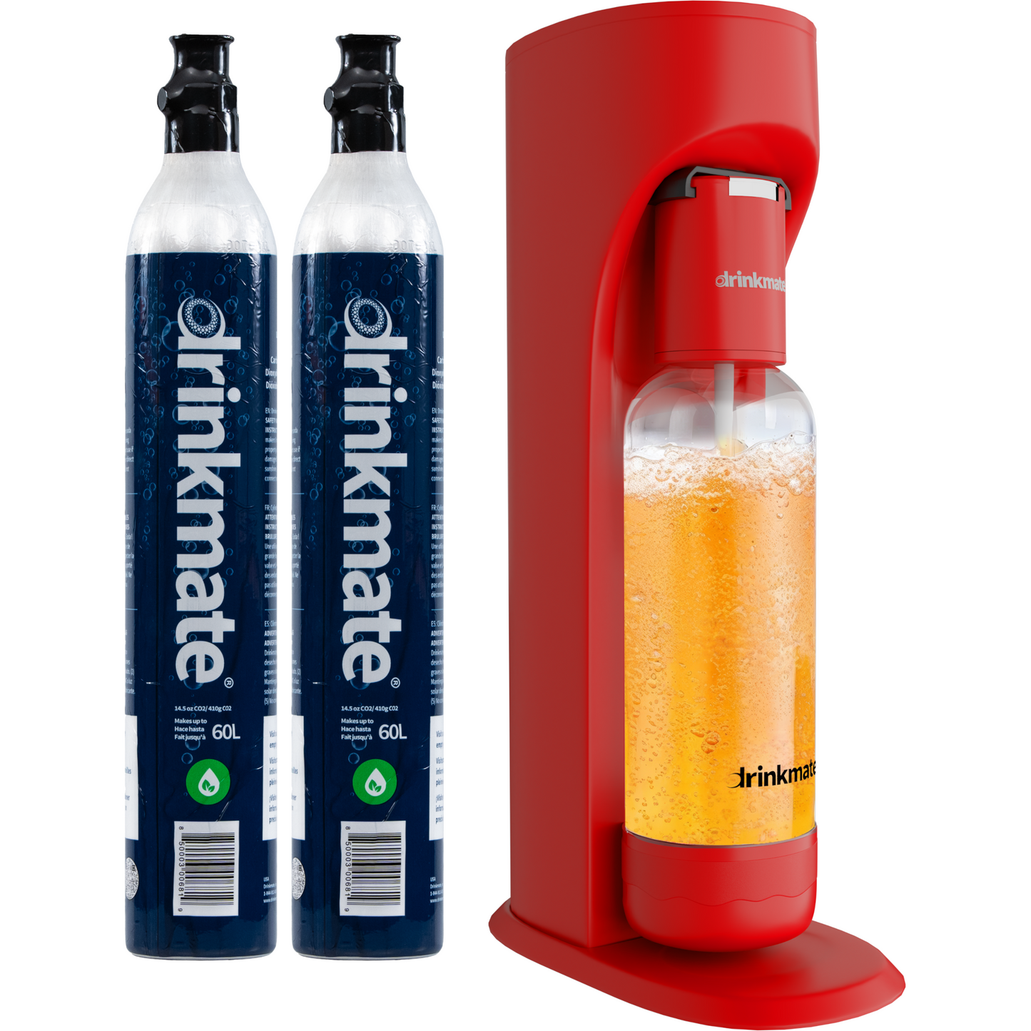 OmniFizz Sparkling Water and Soda Maker, Carbonates ANY Drink, Bubble Up Bundle