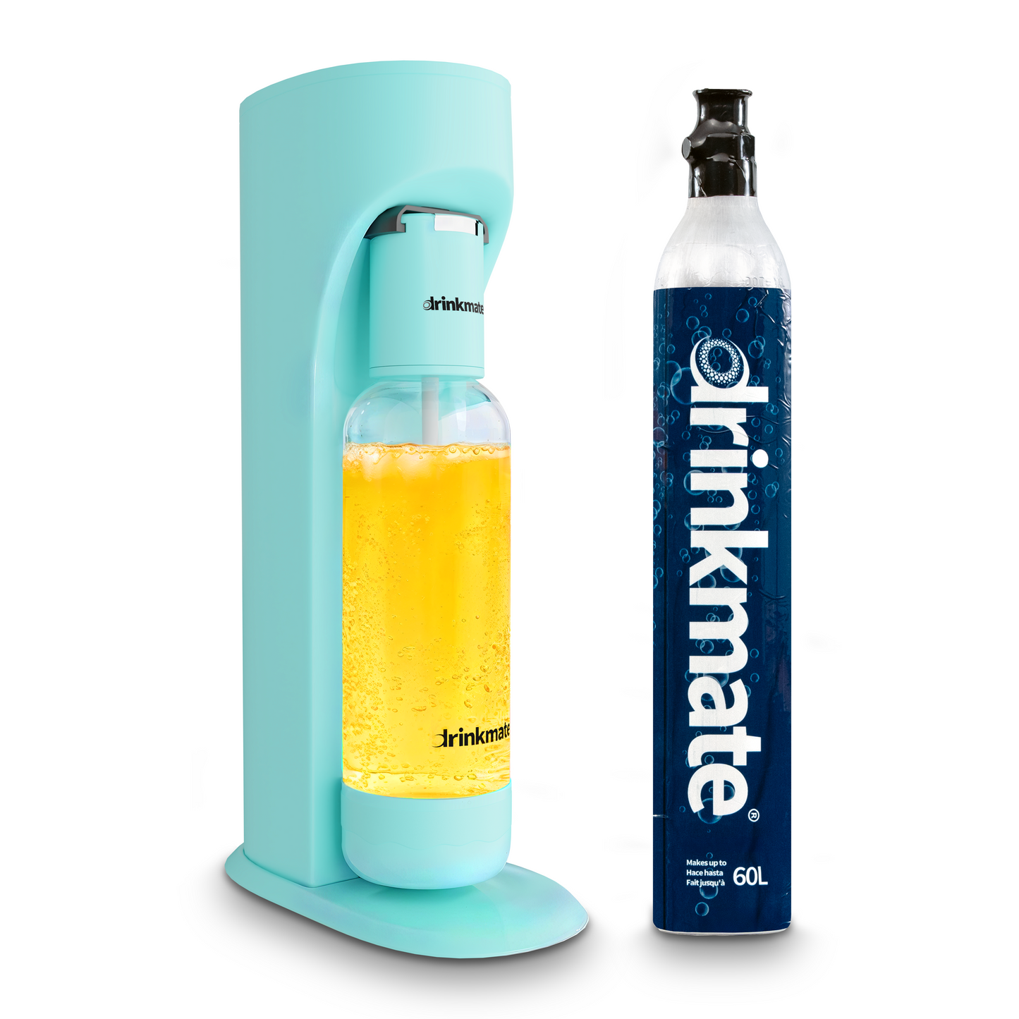 OmniFizz Sparkling Water and Soda Maker, Carbonates ANY Drink, with 60L CO2 Cylinder