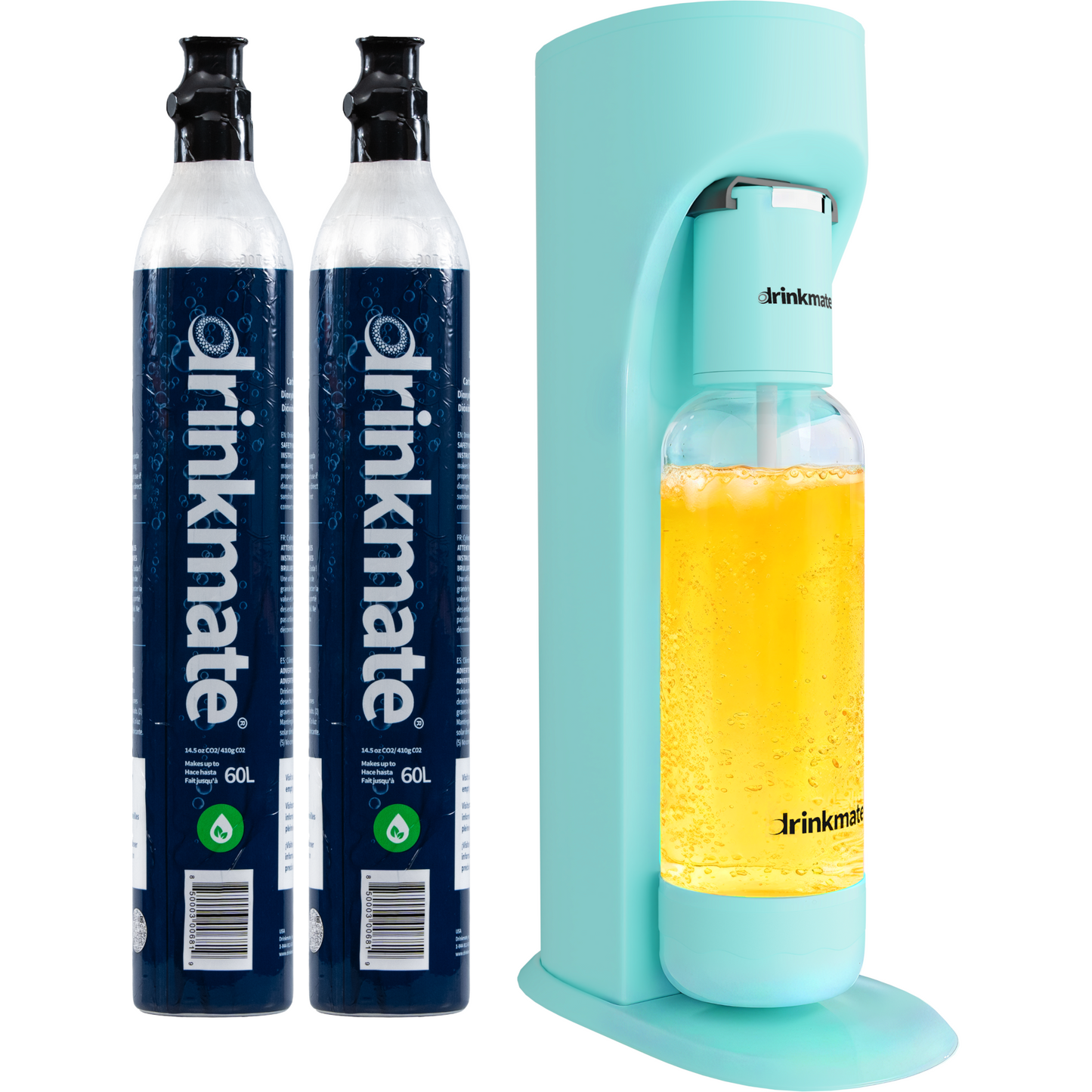 OmniFizz Sparkling Water and Soda Maker, Carbonates ANY Drink, Bubble Up Bundle