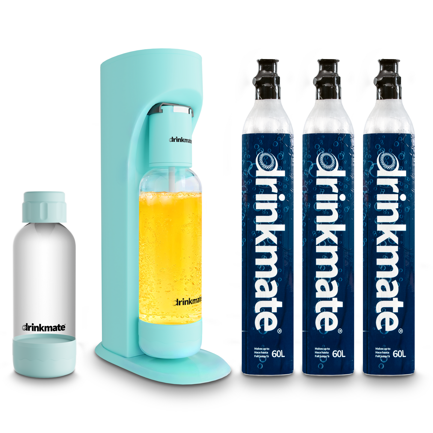 OmniFizz ULTIMATE BUNDLE, Sparkling Water and Soda Maker, Carbonates ANY Drink